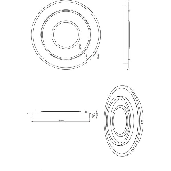 HLW LED LED Plafondlamp - Trion Gora - 55W - Aanpasbaar kleur - Dimbaar - Rond - Mat Wit - Metaal HLW LED LED Plafondlamp - Trion Gora - 55W - Aanpasbaar kleur - Dimbaar - Rond - Mat Wit - Metaal
