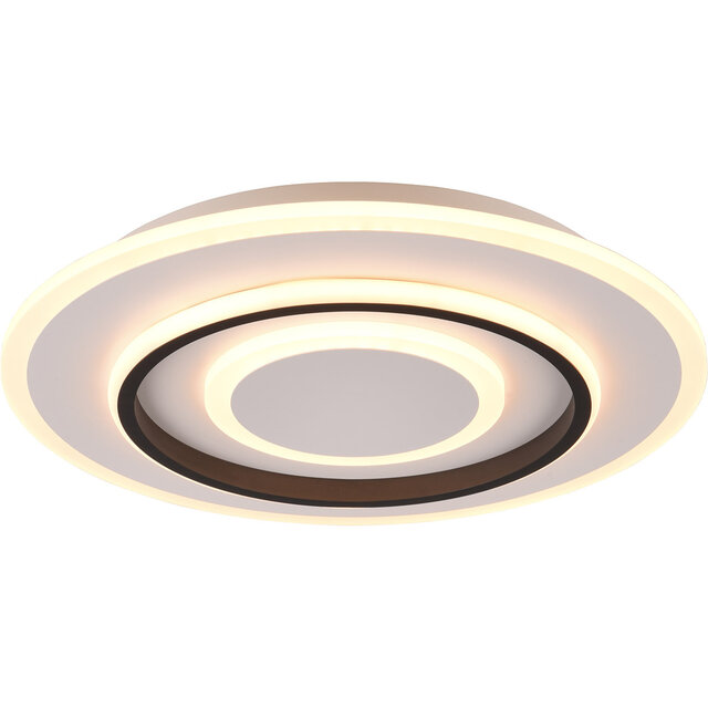 HLW LED LED Plafondlamp - Trion Gora - 46W - Aanpasbaar kleur - Dimbaar - Rond - Mat Wit - Metaal HLW LED LED Plafondlamp - Trion Gora - 46W - Aanpasbaar kleur - Dimbaar - Rond - Mat Wit - Metaal