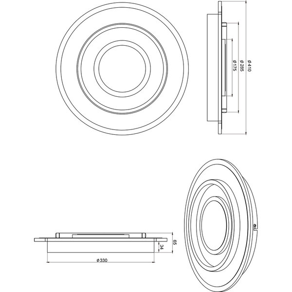 HLW LED LED Plafondlamp - Trion Gora - 46W - Aanpasbaar kleur - Dimbaar - Rond - Mat Wit - Metaal HLW LED LED Plafondlamp - Trion Gora - 46W - Aanpasbaar kleur - Dimbaar - Rond - Mat Wit - Metaal