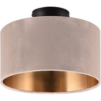 LED ceiling lamp Trion Julina beige textile 2xE14