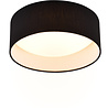ronde zwarte LED plafondlamp 12W warm wit licht 3000K IP54 geschikt voor vochtige ruimtes