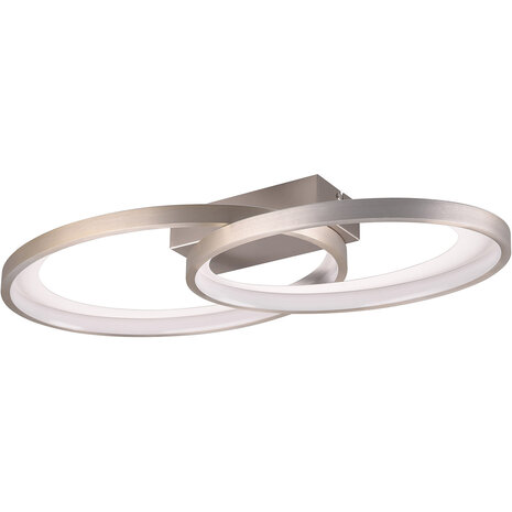 LED Plafondlamp - Plafondverlichting - Trion Gela - 25W - Warm Wit 3000K - Rond - Mat Nikkel - Metaal LED Plafondlamp - Plafondverlichting - Trion Gela - 25W - Warm Wit 3000K - Rond - Mat Nikkel - Metaal