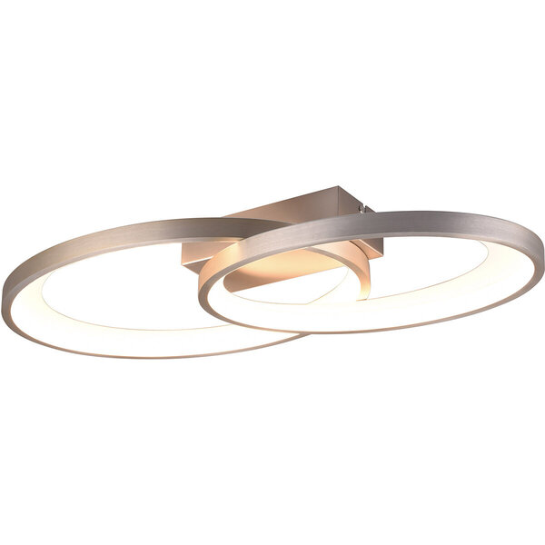 HLW LED LED Plafondlamp - Plafondverlichting - Trion Gela - 25W - Warm Wit 3000K - Rond - Mat Nikkel - Metaal HLW LED LED Plafondlamp - Plafondverlichting - Trion Gela - 25W - Warm Wit 3000K - Rond - Mat Nikkel - Metaal