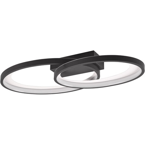 LED Plafondlamp - Plafondverlichting - Trion Gela - 25W - Warm Wit 3000K - Rond - Zwart Wit - Metaal LED Plafondlamp - Plafondverlichting - Trion Gela - 25W - Warm Wit 3000K - Rond - Zwart Wit - Metaal