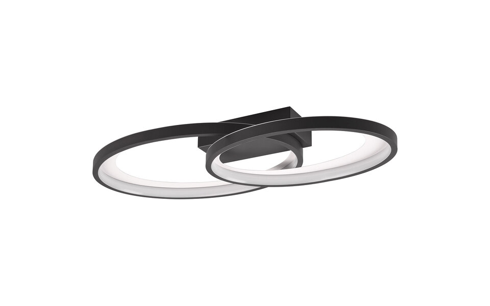HLW LED LED Ceiling Lamp - Ceiling Lighting - Trion Gela - 25W - Warm White 3000K - Round - Black White - Metal