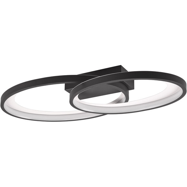 HLW LED LED Plafondlamp - Plafondverlichting - Trion Gela - 25W - Warm Wit 3000K - Rond - Zwart Wit - Metaal HLW LED LED Plafondlamp - Plafondverlichting - Trion Gela - 25W - Warm Wit 3000K - Rond - Zwart Wit - Metaal