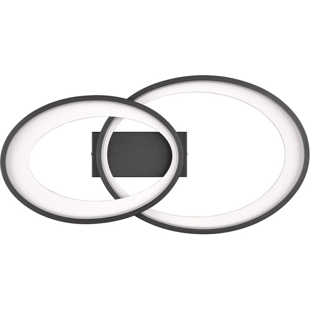 HLW LED LED Ceiling Lamp - Ceiling Lighting - Trion Gela - 25W - Warm White 3000K - Round - Black White - Metal