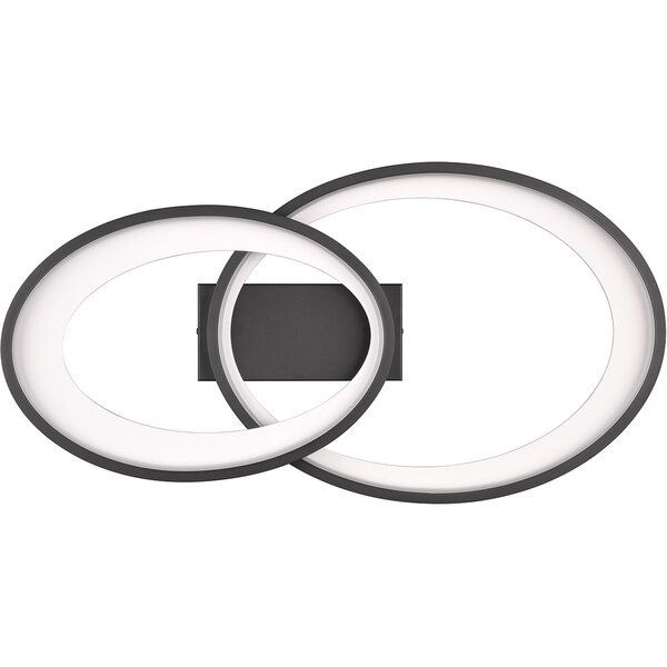 HLW LED LED Plafondlamp - Plafondverlichting - Trion Gela - 25W - Warm Wit 3000K - Rond - Zwart Wit - Metaal HLW LED LED Plafondlamp - Plafondverlichting - Trion Gela - 25W - Warm Wit 3000K - Rond - Zwart Wit - Metaal