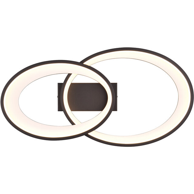 HLW LED LED Ceiling Lamp - Ceiling Lighting - Trion Gela - 25W - Warm White 3000K - Round - Black White - Metal