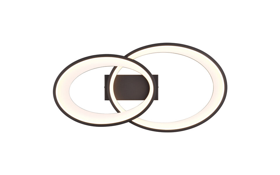 HLW LED LED Ceiling Lamp - Ceiling Lighting - Trion Gela - 25W - Warm White 3000K - Round - Black White - Metal