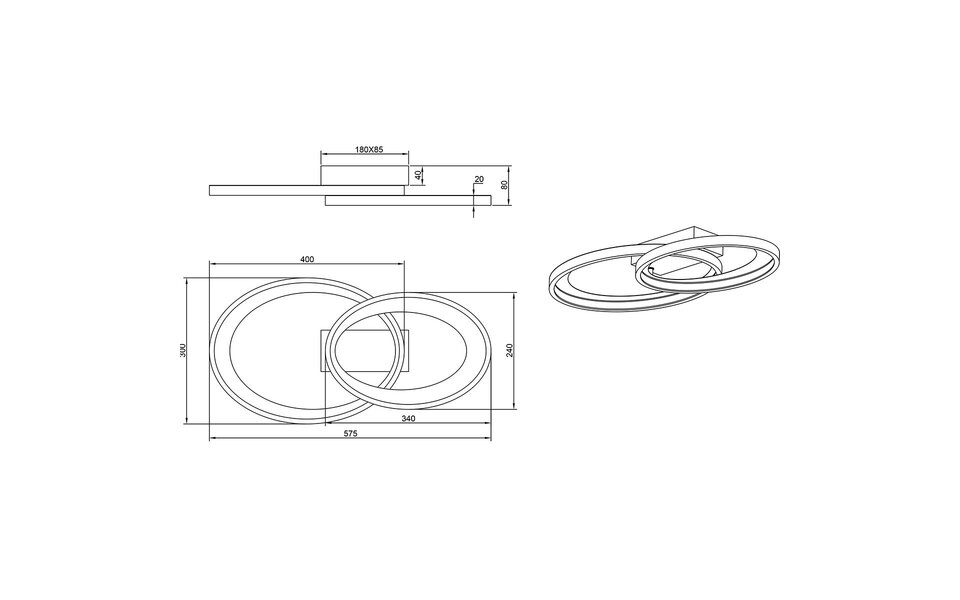 HLW LED LED Ceiling Lamp - Ceiling Lighting - Trion Gela - 25W - Warm White 3000K - Round - Black White - Metal