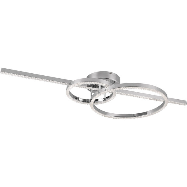 LED Plafondlamp Trion Atilla Mat Chroom 54W Dimbaar Verlichting per ruimte