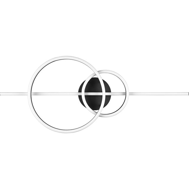 HLW LED LED Plafondlamp - Trion Atilla - 54W - Aanpasbare kleur - Dimbaar - Mat Zwart - Metaal
