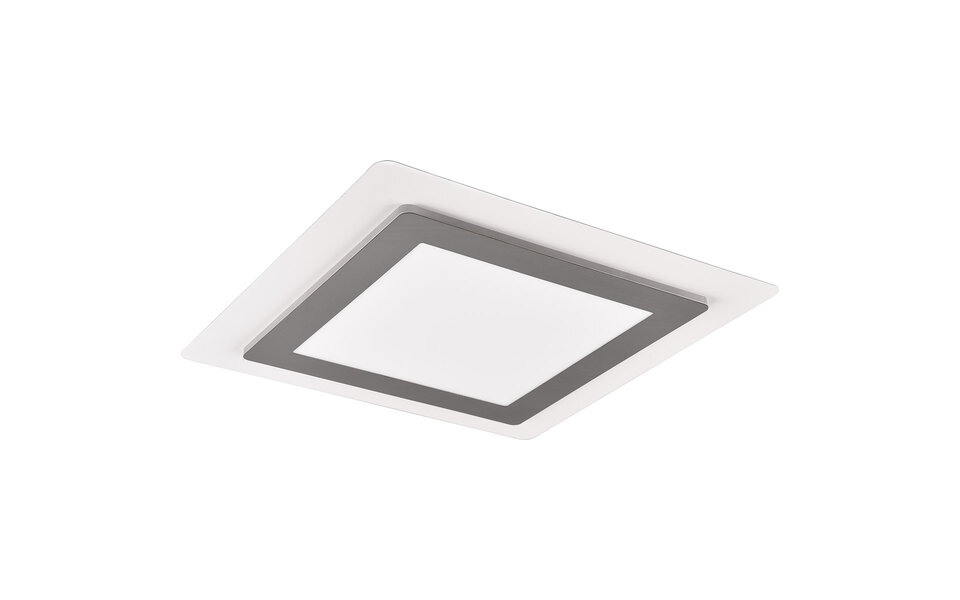 HLW LED LED Ceiling Light - Trion Groan - 46W - Adjustable color - Dimmable - Square - Matte Nickel - Metal