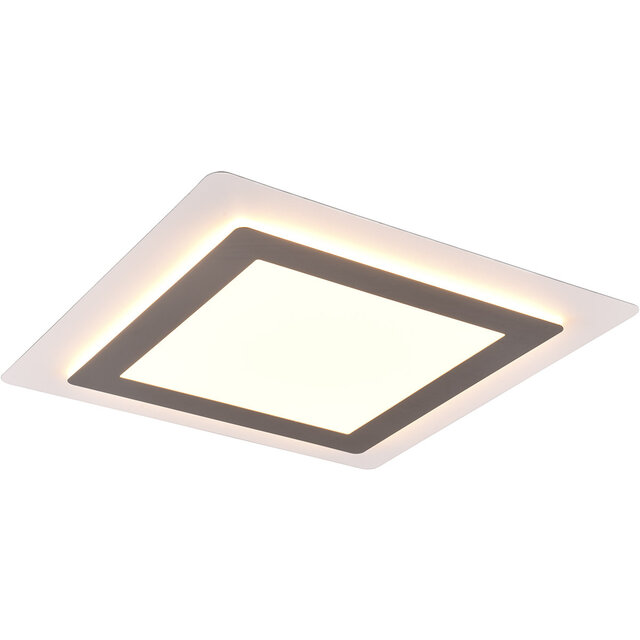 Ronde matnikkelen LED plafondlamp 46W met instelbare kleurtemperatuur en 6000 lumen lichtopbrengst