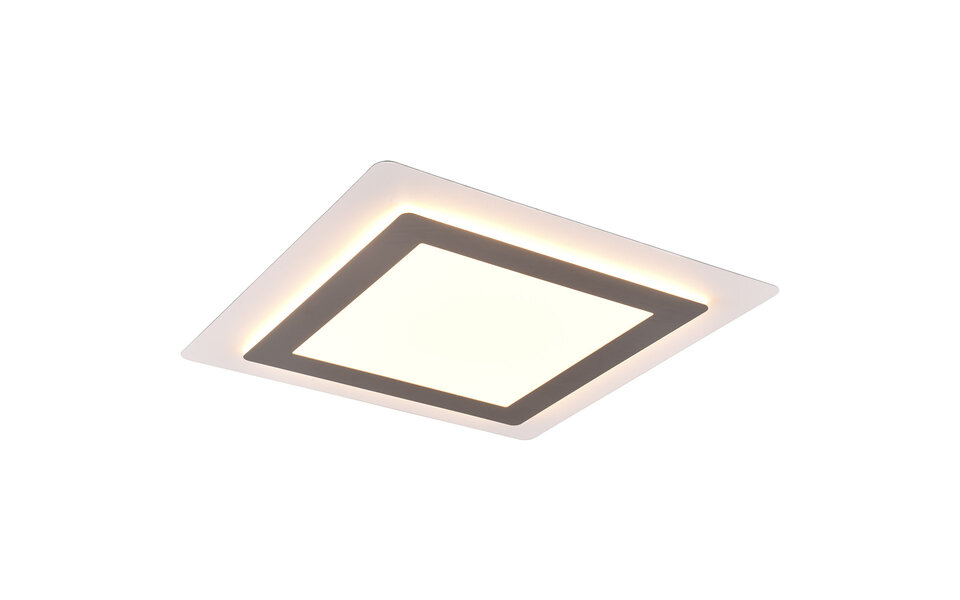 HLW LED LED Plafondlamp - Trion Groan - 46W - Aanpasbaar kleur - Dimbaar - Vierkant - Mat Nikkel - Metaal HLW LED LED Plafondlamp - Trion Groan - 46W - Aanpasbaar kleur - Dimbaar - Vierkant - Mat Nikkel - Metaal