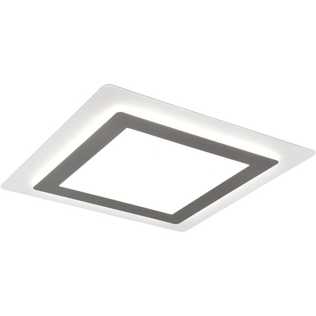 HLW LED LED Ceiling Light - Trion Groan - 46W - Adjustable color - Dimmable - Square - Matte Nickel - Metal