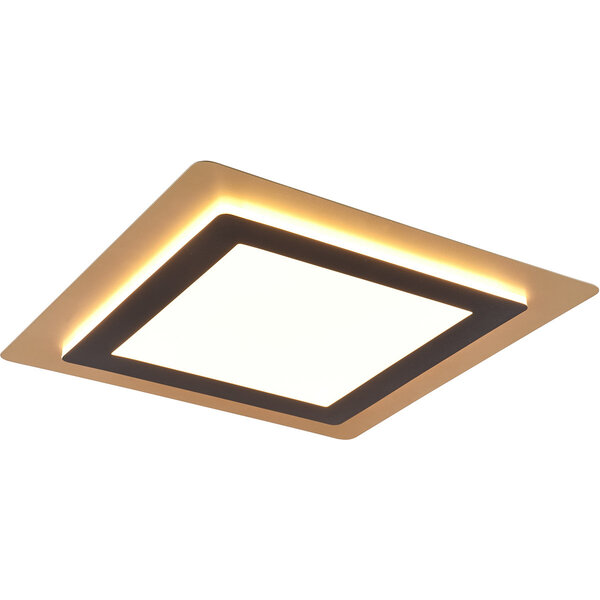 HLW LED LED Plafondlamp - Trion Groan - 46W - Aanpasbaar kleur - Dimbaar - Vierkant - Zwart Goud - Metaal HLW LED LED Plafondlamp - Trion Groan - 46W - Aanpasbaar kleur - Dimbaar - Vierkant - Zwart Goud - Metaal