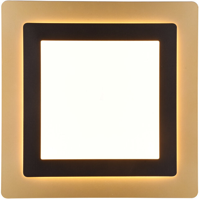 HLW LED LED Ceiling Light - Trion Groan - 46W - Adjustable color - Dimmable - Square - Black Gold - Metal HLW LED LED Ceiling Light - Trion Groan - 46W - Adjustable color - Dimmable - Square - Black Gold - Metal