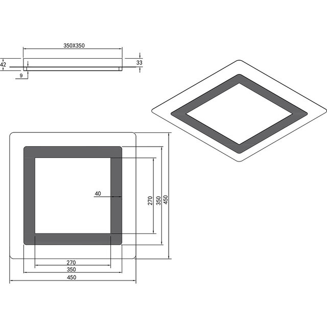 HLW LED LED Ceiling Light - Trion Groan - 46W - Adjustable color - Dimmable - Square - Black Gold - Metal HLW LED LED Ceiling Light - Trion Groan - 46W - Adjustable color - Dimmable - Square - Black Gold - Metal
