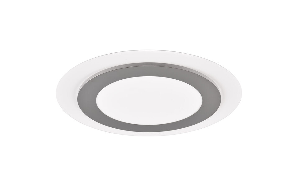 HLW LED LED Ceiling Lamp - Ceiling Lighting - Trion Groan - 42W - Adjustable Color - Remote Control - Dimmable - Round - Matte Nickel - Metal