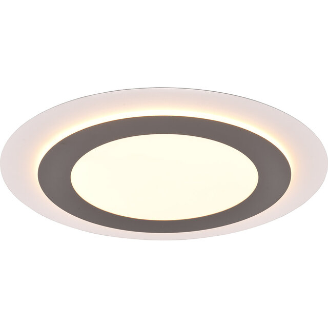 rond dimbare LED plafondlamp mat nikkel 42W 5600 lumen instelbare kleurtemperatuur