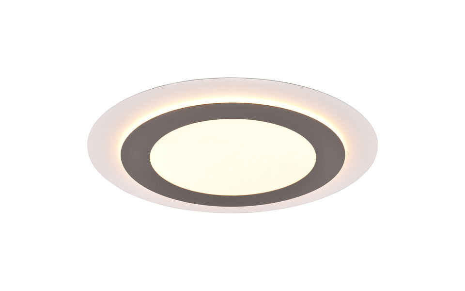 HLW LED LED Ceiling Lamp - Ceiling Lighting - Trion Groan - 42W - Adjustable Color - Remote Control - Dimmable - Round - Matte Nickel - Metal