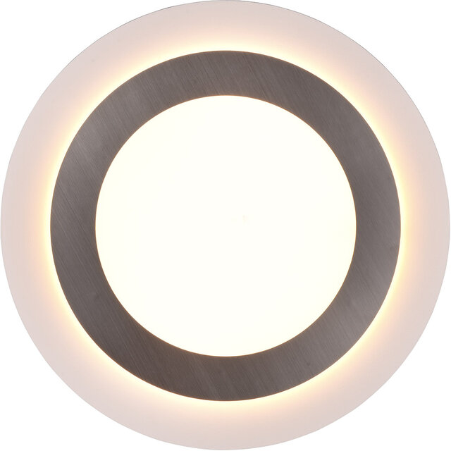 HLW LED LED Plafondlamp - Plafondverlichting - Trion Groan - 42W - Aanpasbare Kleur - Afstandsbediening - Dimbaar - Rond - Mat Nikkel - Metaal