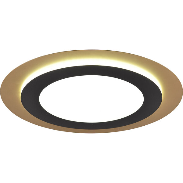 HLW LED LED Plafondlamp - Plafondverlichting - Trion Groan - 42W - Aanpasbare Kleur - Afstandsbediening - Dimbaar - Rond - Zwart Goud - Metaal HLW LED LED Plafondlamp - Plafondverlichting - Trion Groan - 42W - Aanpasbare Kleur - Afstandsbediening - Dimbaar - Rond - Zwart Goud - Metaal