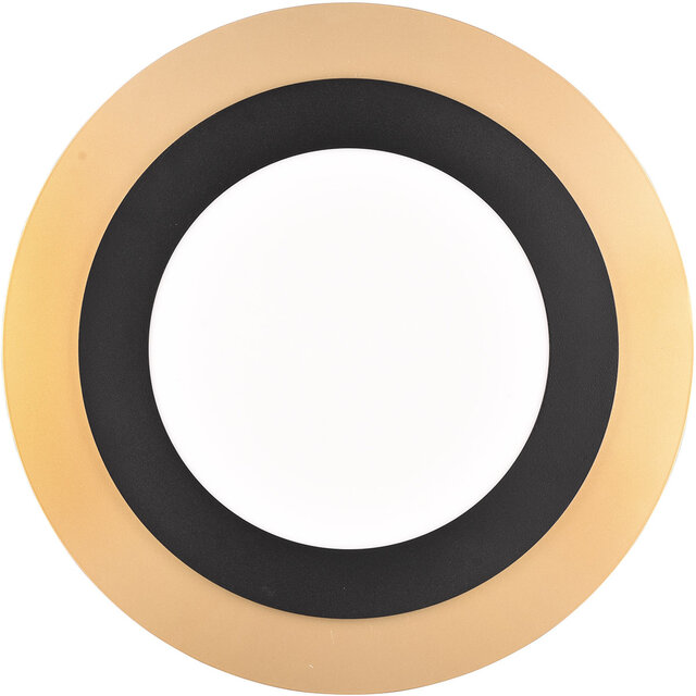 HLW LED LED Ceiling Lamp - Ceiling Lighting - Trion Groan - 42W - Adjustable Color - Remote Control - Dimmable - Round - Black Gold - Metal