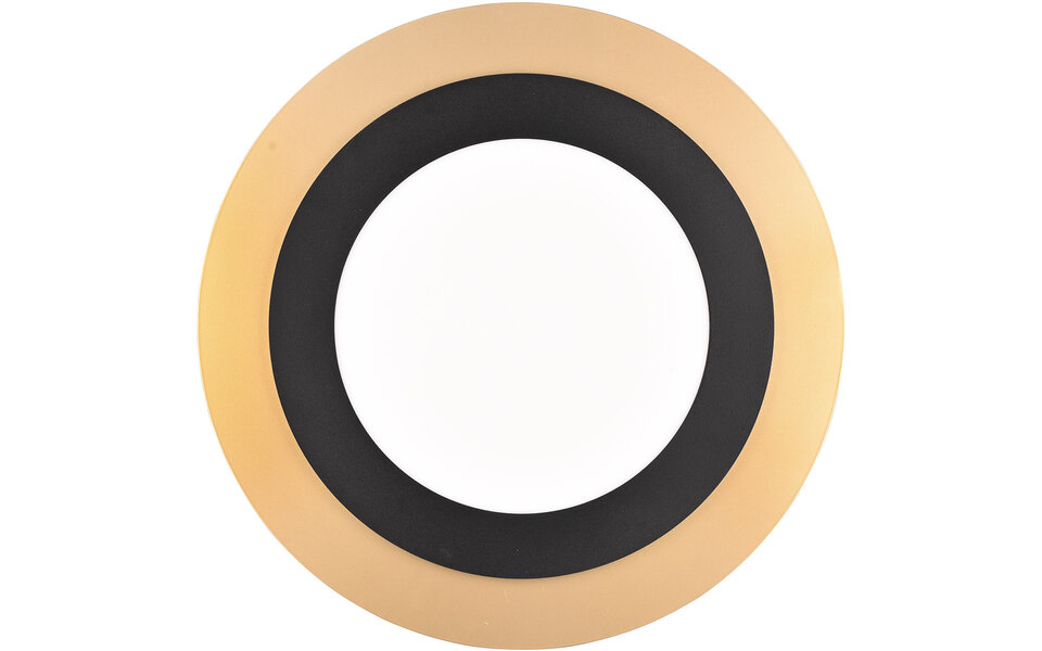 HLW LED LED Ceiling Lamp - Ceiling Lighting - Trion Groan - 42W - Adjustable Color - Remote Control - Dimmable - Round - Black Gold - Metal