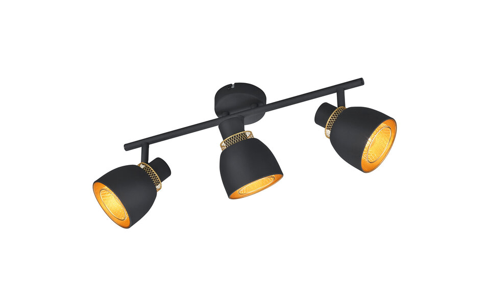 HLW LED LED Ceiling Spotlight - Trion Blado - E14 Fitting - 3-light - Rectangular - Matte Black - Metal HLW LED LED Ceiling Spotlight - Trion Blado - E14 Fitting - 3-light - Rectangular - Matte Black - Metal