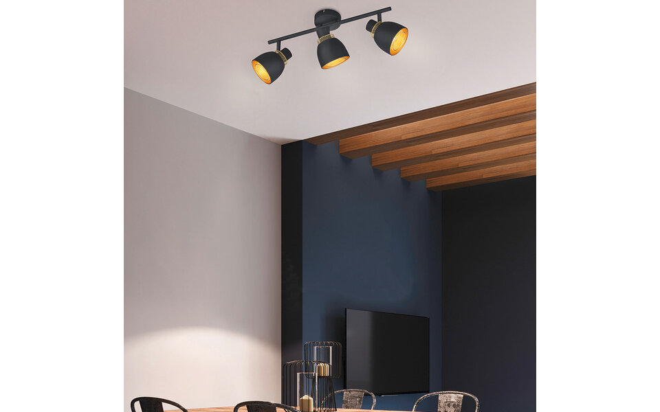 HLW LED LED Plafondspot - Trion Blado - E14 Fitting - 3-lichts - Rechthoek - Mat Zwart - Metaal HLW LED LED Plafondspot - Trion Blado - E14 Fitting - 3-lichts - Rechthoek - Mat Zwart - Metaal