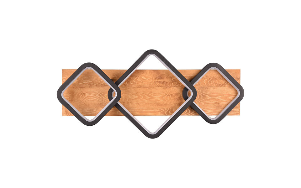 HLW LED LED Ceiling Lamp - Ceiling Lighting - Trion Aram - 32W - Warm White 3000K - Dimmable - Rectangular - Matte Black - Metal HLW LED LED Ceiling Lamp - Ceiling Lighting - Trion Aram - 32W - Warm White 3000K - Dimmable - Rectangular - Matte Black - Metal