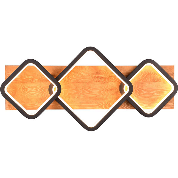 HLW LED LED Plafondlamp - Plafondverlichting - Trion Aram - 32W - Warm Wit 3000K - Dimbaar - Rechthoek - Mat Zwart - Metaal HLW LED LED Plafondlamp - Plafondverlichting - Trion Aram - 32W - Warm Wit 3000K - Dimbaar - Rechthoek - Mat Zwart - Metaal