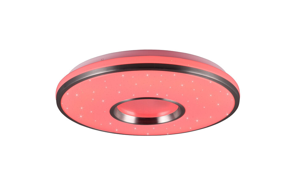 HLW LED LED Ceiling Lamp - Ceiling Lighting - Trion Reli - 21W - Adjustable Color - RGB - Remote Control - Dimmable - Star Light - Round - Brushed Aluminum - Plastic HLW LED LED Ceiling Lamp - Ceiling Lighting - Trion Reli - 21W - Adjustable Color - RGB - Remote Control - Dimmable - Star Light - Round - Brushed Aluminum - Plastic