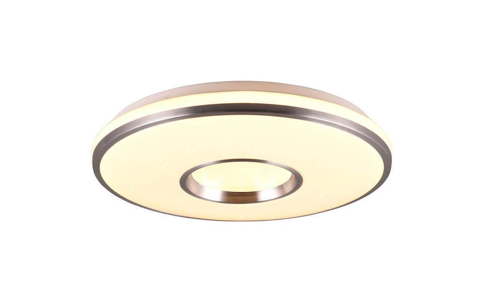 HLW LED LED Ceiling Lamp - Ceiling Lighting - Trion Reli - 21W - Adjustable Color - RGB - Remote Control - Dimmable - Star Light - Round - Brushed Aluminum - Plastic HLW LED LED Ceiling Lamp - Ceiling Lighting - Trion Reli - 21W - Adjustable Color - RGB - Remote Control - Dimmable - Star Light - Round - Brushed Aluminum - Plastic