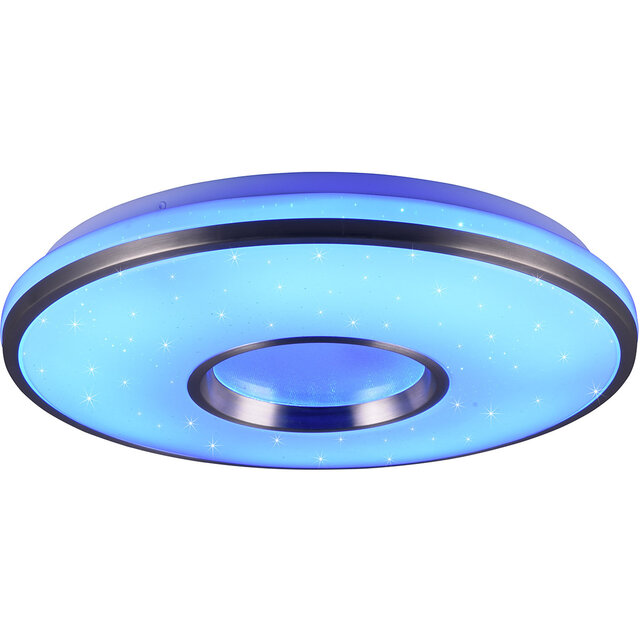 HLW LED LED Ceiling Lamp - Ceiling Lighting - Trion Reli - 21W - Adjustable Color - RGB - Remote Control - Dimmable - Star Light - Round - Brushed Aluminum - Plastic HLW LED LED Ceiling Lamp - Ceiling Lighting - Trion Reli - 21W - Adjustable Color - RGB - Remote Control - Dimmable - Star Light - Round - Brushed Aluminum - Plastic