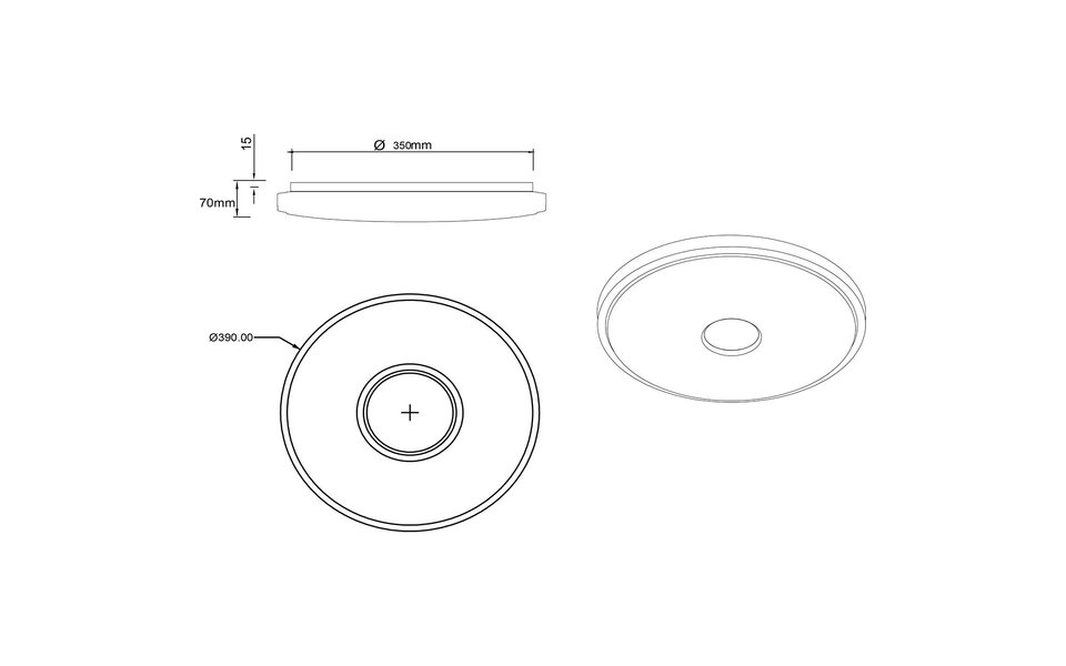 HLW LED LED Ceiling Lamp - Ceiling Lighting - Trion Reli - 21W - Adjustable Color - RGB - Remote Control - Dimmable - Star Light - Round - Brushed Aluminum - Plastic HLW LED LED Ceiling Lamp - Ceiling Lighting - Trion Reli - 21W - Adjustable Color - RGB - Remote Control - Dimmable - Star Light - Round - Brushed Aluminum - Plastic