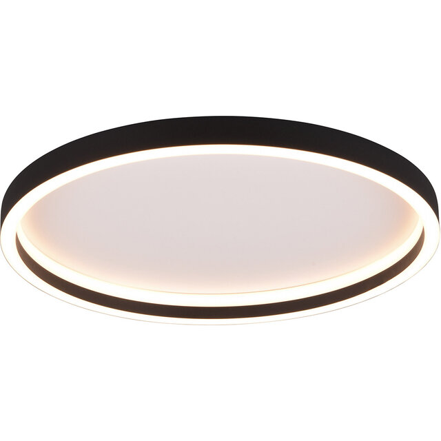 ronde mat zwarte LED plafondlamp 20W 2600 lumen warm wit licht 3000K diameter 35 cm ronde mat zwarte LED plafondlamp 20W 2600 lumen warm wit licht 3000K diameter 35 cm