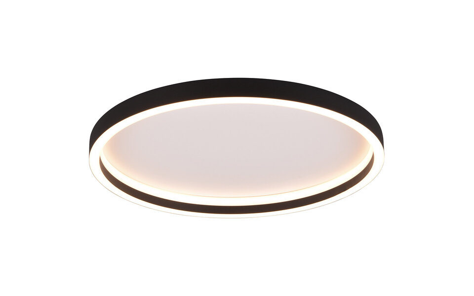 HLW LED LED Plafondlamp - Trion Rad - Opbouw Rond 20W - Warm Wit 3000K - Mat Zwart - Metaal HLW LED LED Plafondlamp - Trion Rad - Opbouw Rond 20W - Warm Wit 3000K - Mat Zwart - Metaal