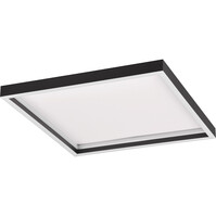 Trion Rad LED ceiling light square matte black 20W 3000K