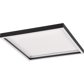 Trion Rad LED plafondlamp vierkant mat zwart 20W 3000K Trion Rad LED plafondlamp vierkant mat zwart 20W 3000K
