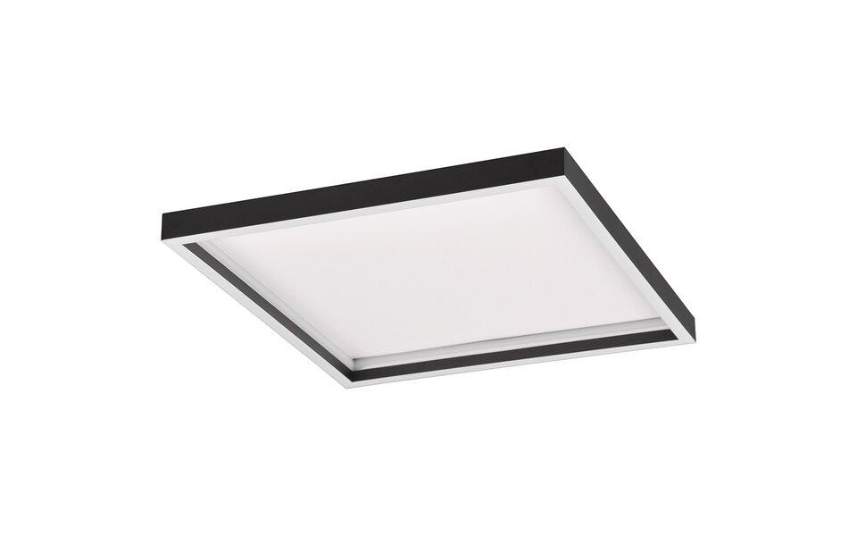 HLW LED LED Ceiling Light - Trion Rad - Surface Mounted Square 20W - Warm White 3000K - Matte Black - Metal HLW LED LED Ceiling Light - Trion Rad - Surface Mounted Square 20W - Warm White 3000K - Matte Black - Metal