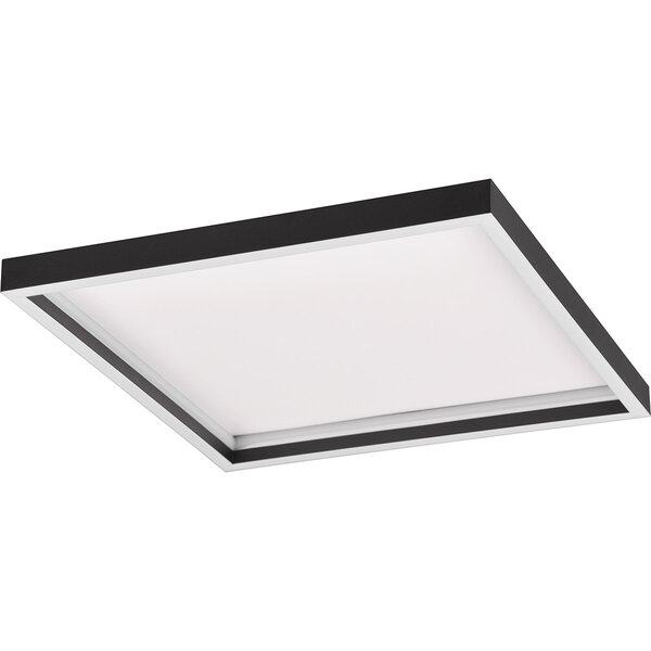 HLW LED LED Plafondlamp - Trion Rad - Opbouw Vierkant 20W - Warm Wit 3000K - Mat Zwart - Metaal