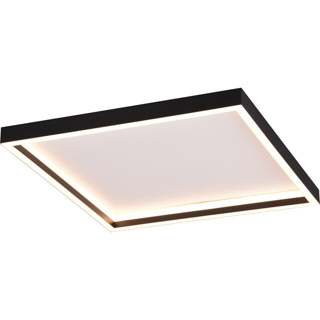 vierkante mat zwarte LED plafondlamp 20W met warm wit licht 3000K en 2600 lumen vierkante mat zwarte LED plafondlamp 20W met warm wit licht 3000K en 2600 lumen