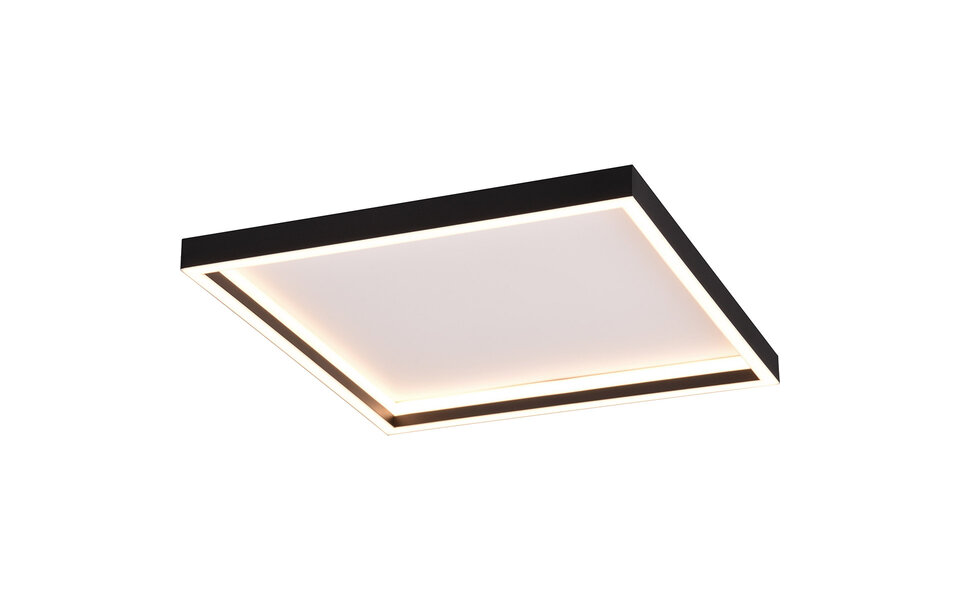 HLW LED LED Ceiling Light - Trion Rad - Surface Mounted Square 20W - Warm White 3000K - Matte Black - Metal HLW LED LED Ceiling Light - Trion Rad - Surface Mounted Square 20W - Warm White 3000K - Matte Black - Metal