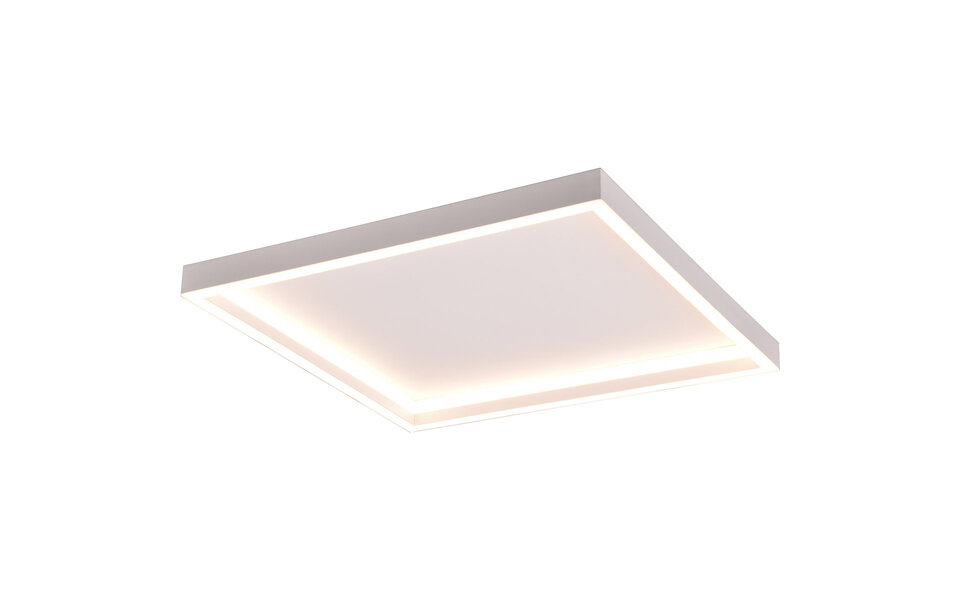 HLW LED LED Plafondlamp - Trion Rad - Opbouw Vierkant 20W - Warm Wit 3000K - Mat Wit - Metaal