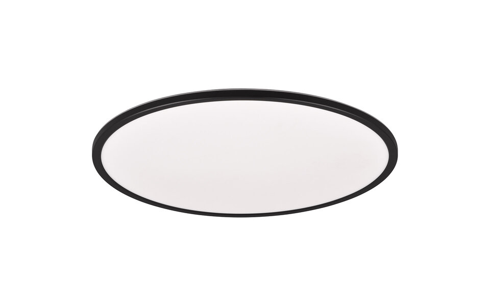 HLW LED LED Plafondlamp - Trion Skiff - 30W - Aanpasbare Kleur - Dimbaar - Afstandsbediening - Rond - Mat Zwart - Kunststof HLW LED LED Plafondlamp - Trion Skiff - 30W - Aanpasbare Kleur - Dimbaar - Afstandsbediening - Rond - Mat Zwart - Kunststof