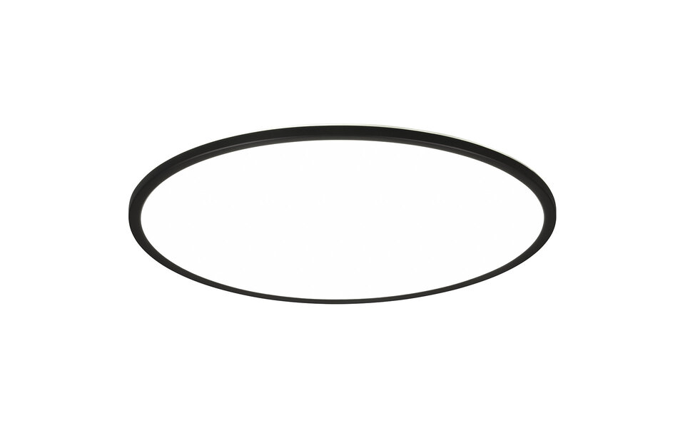 HLW LED LED Plafondlamp - Trion Skiff - 30W - Aanpasbare Kleur - Dimbaar - Afstandsbediening - Rond - Mat Zwart - Kunststof HLW LED LED Plafondlamp - Trion Skiff - 30W - Aanpasbare Kleur - Dimbaar - Afstandsbediening - Rond - Mat Zwart - Kunststof